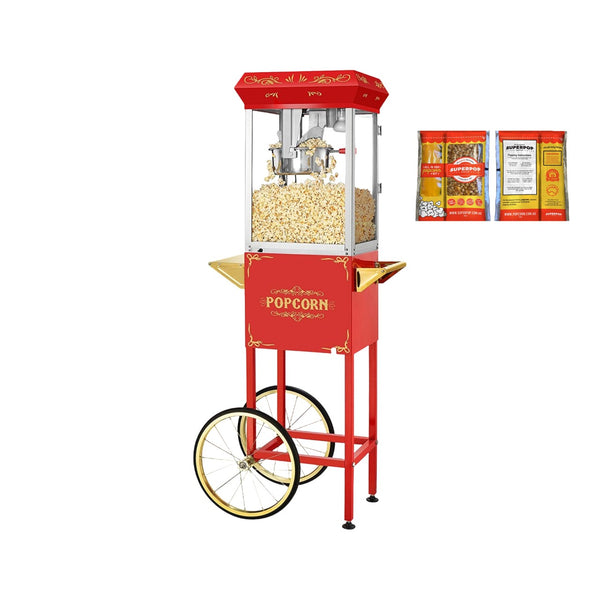 Popcorn machine and cart package with extras