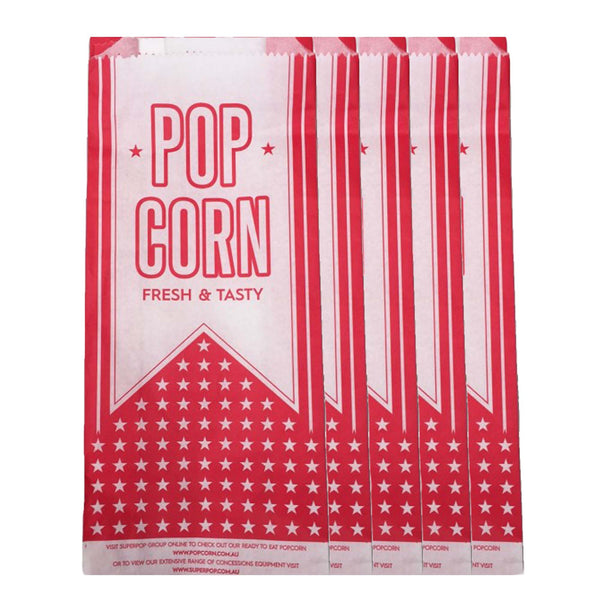 Superpop classic popcorn paper bags, pack of 500